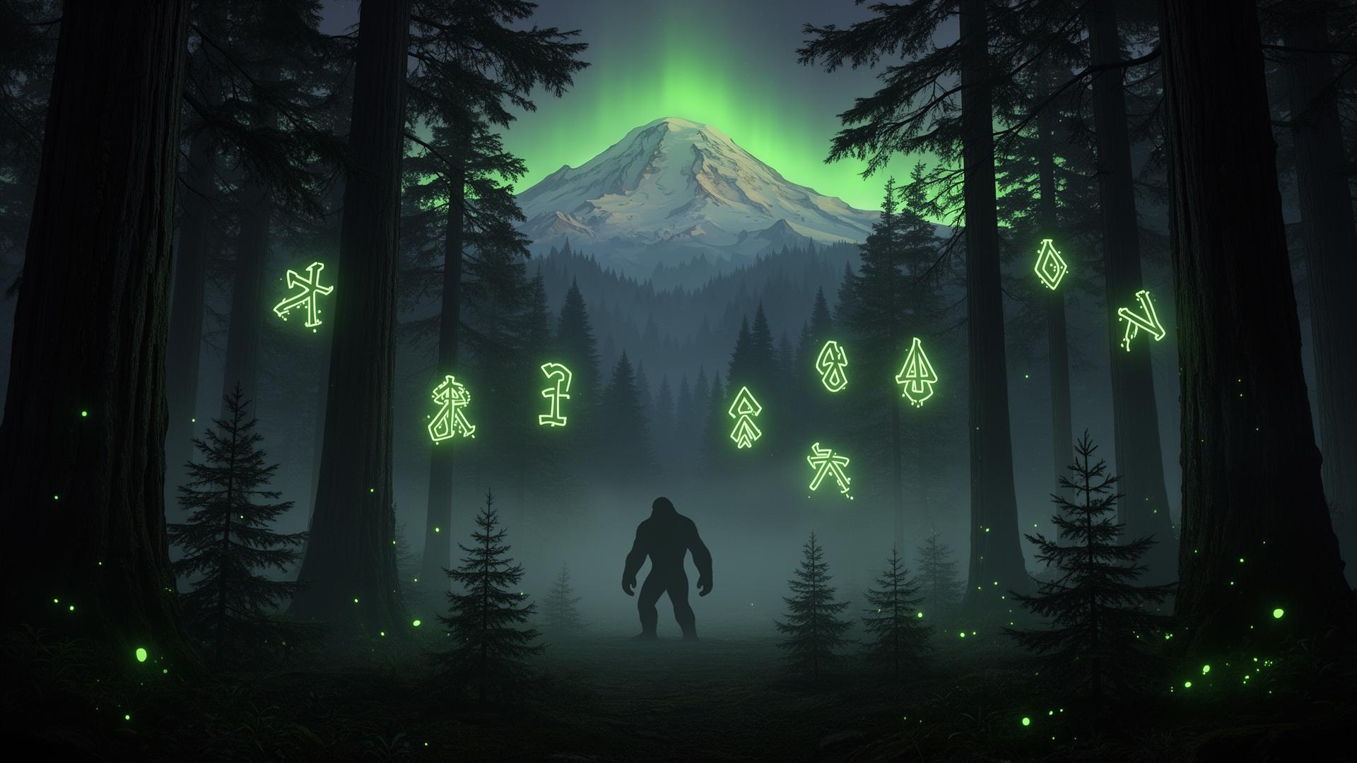 Fog-shrouded old-growth forest in the Pacific Northwest — Captain Ron's investigation grounds